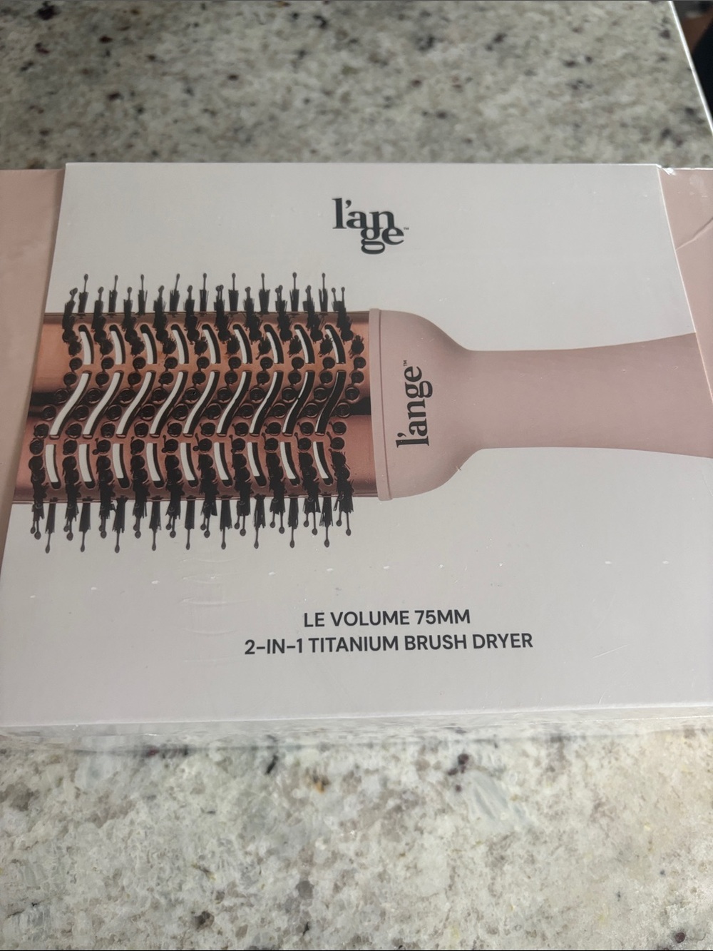 Lange Le Volume 75mm 2-in-1 Titanium Brush Dryer - Blush/Rose Gold